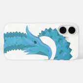 Turkoois hart draak op wit Case-Mate iPhone case (Achterkant (horizontaal))