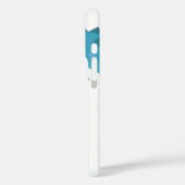 Turkoois hart draak op wit Case-Mate iPhone case (Achterkant / Links)