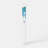 Turkoois hart draak op wit iPhone 16 hoesje (Linkerkant)