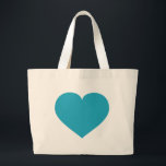 Turkoois hart grote tote bag<br><div class="desc">Deze boodschappentas heeft een vormhartig turkoois hart.  Geweldig bruidsmeisje cadeau.</div>