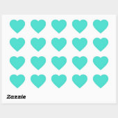 Turkoois Hart Sticker (Vel)