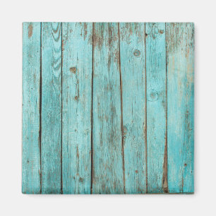 Turkoois Hout Teal Schuur Hout Verweerd Strand Magneet