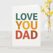 Turkoois Ik Hou van Jou Papa Kaart (Gele Bloem)