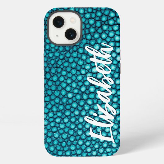 Turkoois iPhone Hoesje (Achterkant)