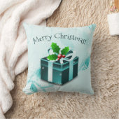 Turkoois Kerstcadeau Worpkussen Kussen (Deken)