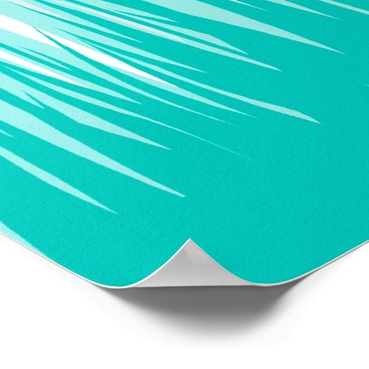 Turkoois klaprozen Poster (Hoek)