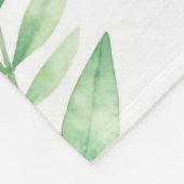 Turkoois Kolibrie Hibiscus Patroon Fleece Deken (Hoek)