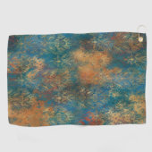 Turkoois Koper Patina Golfhanddoek (Horizontaal)
