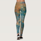 Turkoois Koper Patina Leggings (Achterkant)
