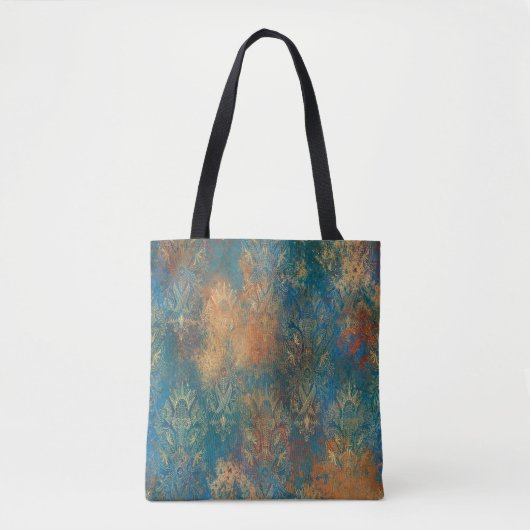 Turkoois koperpatina tote bag (Voorkant)