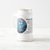 Turkoois Kosmische Draak Bierpul (Voorkant links)