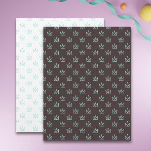 Turkoois Kroon Patroon Scrapbook Papier