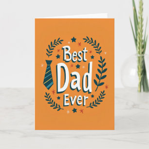 Turkoois Laurel Beste Papa Ooit Kaart