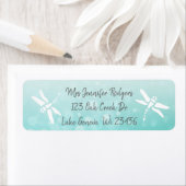 Turkoois Libel Etiket (Insitu)