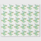 Turkoois Libelle spatpaint Cadeaupapier (Vlak)