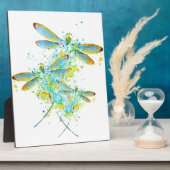 Turkoois Libelle spatpaint Fotoplaat (Zijkant)