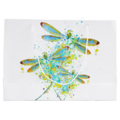 Turkoois Libelle spatpaint Groot Cadeauzakje (Achterkant)