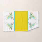 Turkoois Libelle spatpatroon  Bad Handdoek Set (Handdoek)