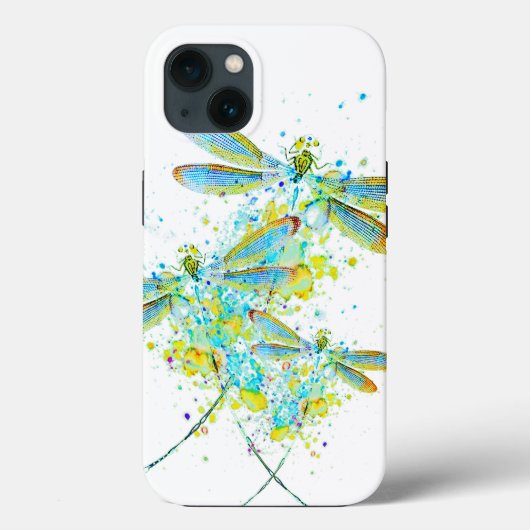 Turkoois Libelle spatpatroon  Case-Mate iPhone Case (Achterkant)
