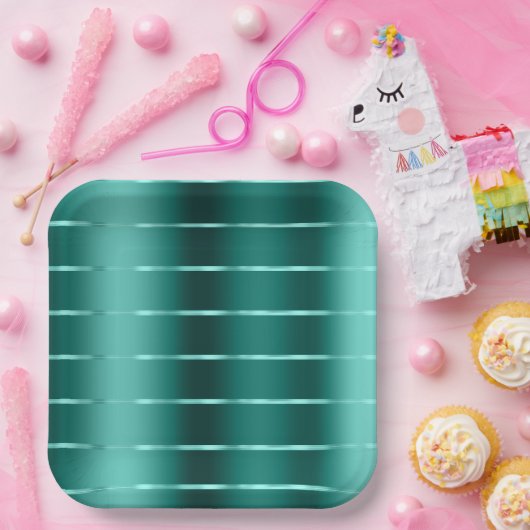 Turkoois Lint Bruidsdouche Papieren Bordje (Feest)