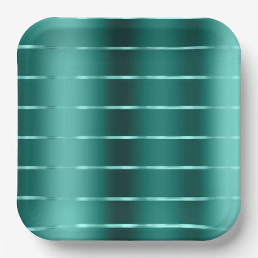 Turkoois Lint Bruidsdouche Papieren Bordje (Voorkant)