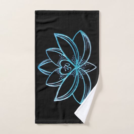 Turkoois Lotus Handdoek (Handdoek)