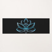 Turkoois Lotus Yogamat (Achterkant (horizontaal))