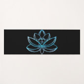 Turkoois Lotus Yogamat (Voorkant (horizontaal))