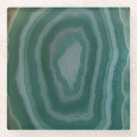 Turkoois Marmer Agate Geode Nep Steen Onderzetter (Voorkant)