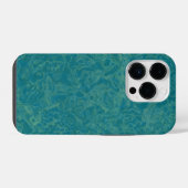Turkoois marmer iPhone hoesje (Achterkant horizontaal)