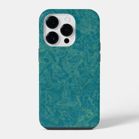 Turkoois marmer iPhone hoesje (Achterkant)