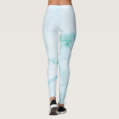 Turkoois Marmeren Broek Leggings (Achterkant)