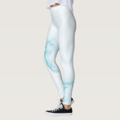 Turkoois Marmeren Broek Leggings (Links)