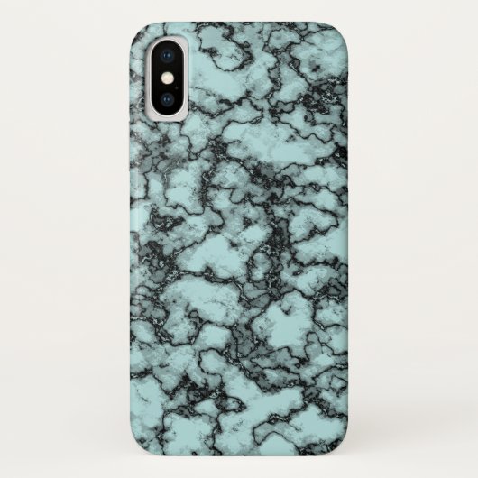 Turkoois marmerpatroon Case-Mate iPhone case (Achterkant)
