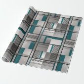 Turkoois Matrix Luxe Inpakpapier (Uitgerold)