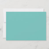 Turkoois | Minimalistische Aqua Blue 21e verjaarda Kaart (Achterkant)