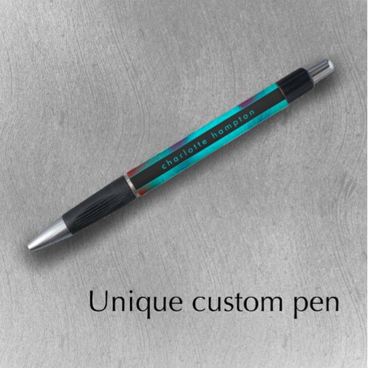 Turkoois Modern Uniek Cool Groovy Gepersonaliseerd Pen
