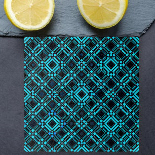 Turkoois monochroom geometrische legpuzzel