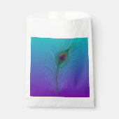 Turkoois naar Paarse Pauwveer Bedankzakje (Voorkant)