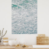 Turkoois oceaanschuim - heldere kustwaterfoto poster (Keuken)