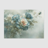 Turkoois olieverf Blauwe Rozen Tak Decoupage Tissuepapier (Voorkant)