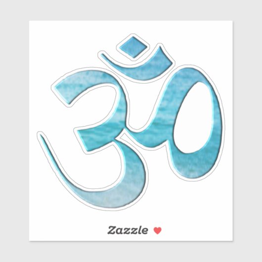 Turkoois Om Sticker (Vel)