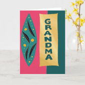 Turkoois Oma-dag Kunstkaart Kaart (Gele Bloem)