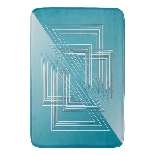 Turkoois opaal wit badmat (Voorkant Verticaal)