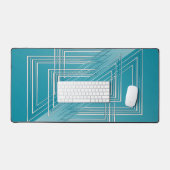 Turkoois opaal wit bureaumat (Keyboard & Muis)