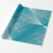 Turkoois opaal wit cadeaupapier (Uitgerold)