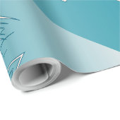 Turkoois opaal wit cadeaupapier (Rol Hoek)