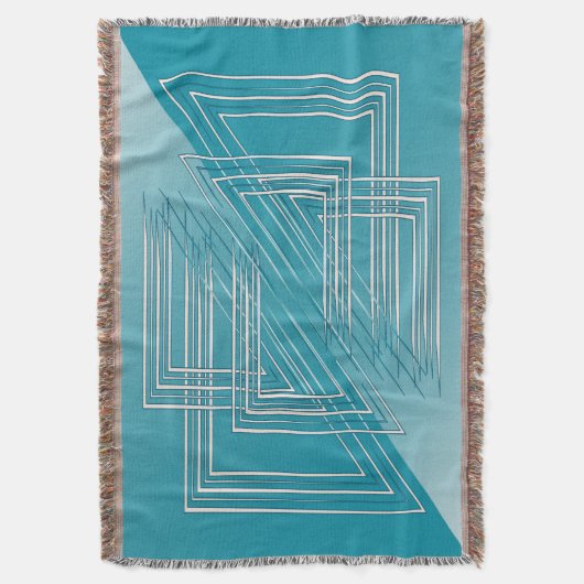 Turkoois opaal wit deken (Voorkant Verticaal)