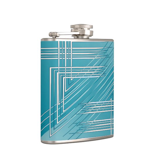 Turkoois opaal wit heupfles (Rechts)