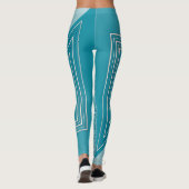 Turkoois opaal wit leggings (Achterkant)